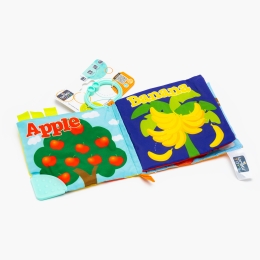 Cărticică interactivă pentru bebeluși, Fructe, 0+ luni