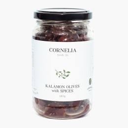 Măsline Kalamon cu mirodenii 180g