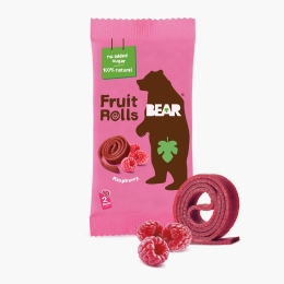 Rulouri yoyo zmeură, fără zahăr adăugat 20g