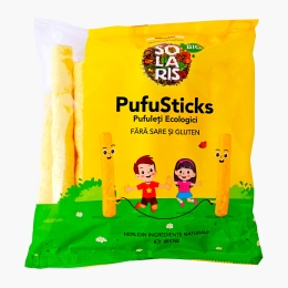 Pufuleți eco fără sare și gluten Pufusticks, 60g