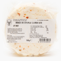 Brânză de covurlui cu ardei iute 500g