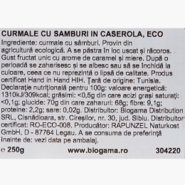 Curmale eco cu sâmburi în caserolă, 250g