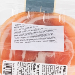 Pancetta arottolata feliată fără gluten 60g
