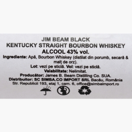 Bourbon Whiskey Black, Extra-Aged, 43%, USA, 700ml
