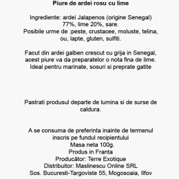 Măslinescu - Piure de chili roșu cu lime, 100g