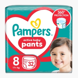 Scutece chiloțel Pants Jumbo Pack mărimea 8, 17kg+, 32 buc