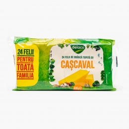 Brânză topită felii cu cașcaval 400g