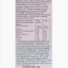 Dulciuri naturale fără zahăr din mere și căpșuni trase în ciocolată cu lapte belgiană 30g