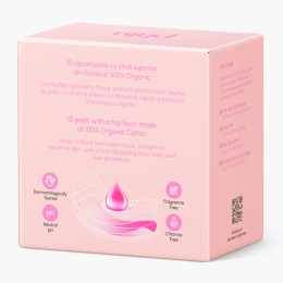Absorbante de zi din bumbac organic, 10 buc