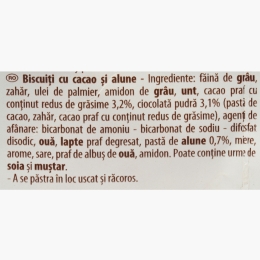 Biscuiți cu cacao și alune, 320g