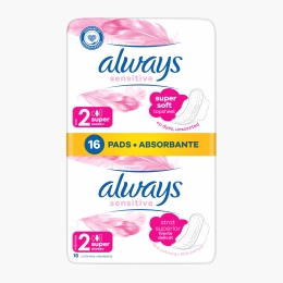 Absorbante Sensitive Super Duo Pack, mărimea 2, 16 buc