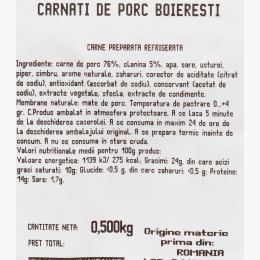 Cârnați proaspeți boierești 500g