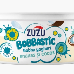 Iaurt cu bule de ananas și cocos Bobbastic, 150g