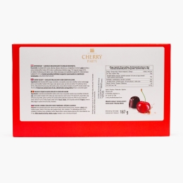 Praline de ciocolată neagră cu vișine în alcool, 187g