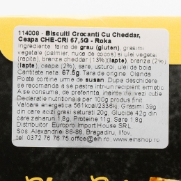 Biscuiți crocanți cu cheddar și ceapă 67.5g 