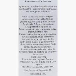 Măslinescu - Pastă de măsline Leccino 180g