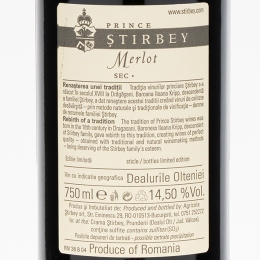 Vin roșu sec Merlot, 14.5%, 750ml