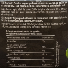 Biluțe din alternativă vegetală de mozzarella pe bază de cocos Nozarella, 200g