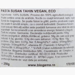 Pastă susan tahini eco vegană 250g