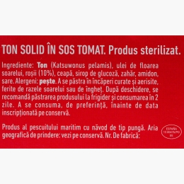 Ton solid în sos tomat 3x80g