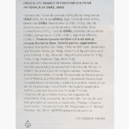 Lipii bogate în proteină din făină integrală de ovăz, 6 buc, 360g