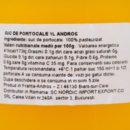 Suc de portocale fără zahăr adăugat 1l
