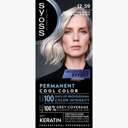 Vopsea de păr permanentă Cool and Ashy, 12-59 blond rece platinat, 115ml