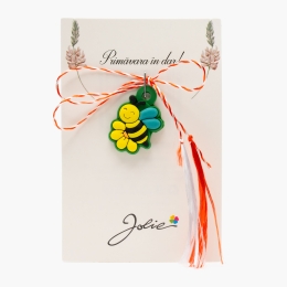 Mărțișor  multicolor pentru copii, model Albinuță