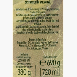 Castraveți în saramură 690g 
