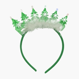 Bentiță brăduți de Crăciun, verde