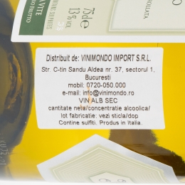 Vin alb sec Pinot Grigio, 13%, 0.75l