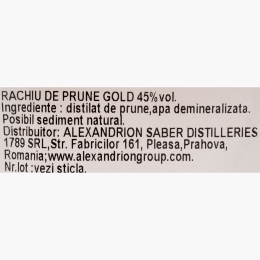 Rachiu de prune, 45%, 0.5l