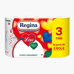 Prosoape bucătărie Love, 2+1 role, 3 straturi