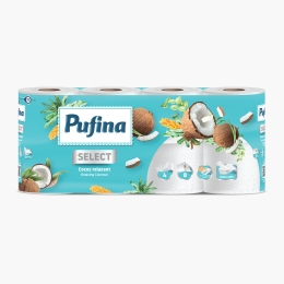Hârtie igienică Select parfum de cocos, 4 straturi, 8 role