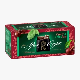 Praline de ciocolată neagră cu mentă și cireșe 200g