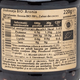 Dulceață de aronia cu zahăr de cocos eco 220g