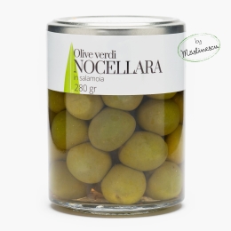 Măslinescu - Măsline verzi Nocellara cu sâmburi, în saramură, 280g