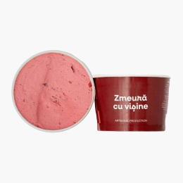 Înghețată artizanală cu zmeură și vișine 140g