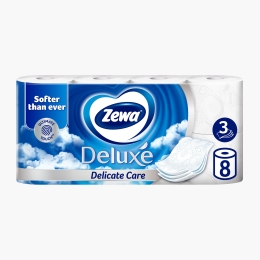 Hârtie igienică Deluxe Delicate Care 3 straturi 8 role