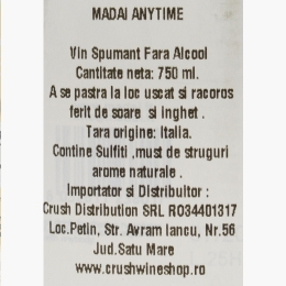 Vin spumant Anytime, fără alcool, 750ml