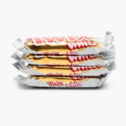 Baton de biscuit și caramel învelit în ciocolată albă 4x23g