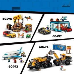 Buldoexcavator galben, 60480 City, 301 piese, +7 ani