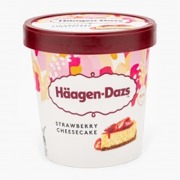 Înghețată cheesecake cu sos de căpșuni și biscuiți cheesecake 460ml