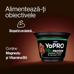 Budincă proteică cu gust de ciocolată și alune de pădure, fără zahăr adăugat 180g 