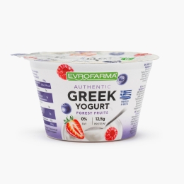 Iaurt grecesc cu fructe de pădure, 0% grăsime, 150g