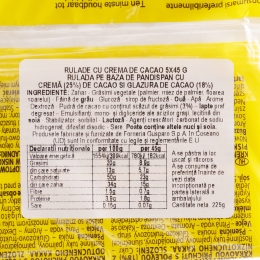 Ruladă din pandișpan cu cacao 225g 