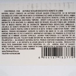 Autobuz școlar educativ cu sunete și lumini