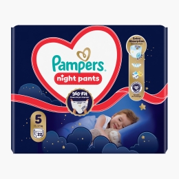 Scutece chiloțel Night Pants mărimea 5, 11-17kg, 22 buc