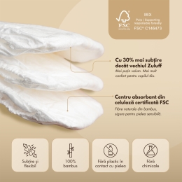 Scutece cu arici din bambus mărimea 5, 13-18kg, 26 buc