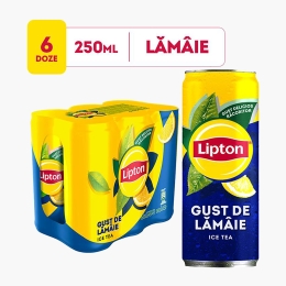 Băutură necarbogazoasă cu ceai negru și lămâie Ice Tea, doză 6x250ml